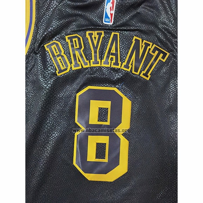 Camiseta Los Angeles Lakers Kobe Bryant NO 8 Crenshaw Black Mamba Negro